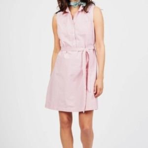 Hayes Sleeveless Shirtdress pink S NWOT
